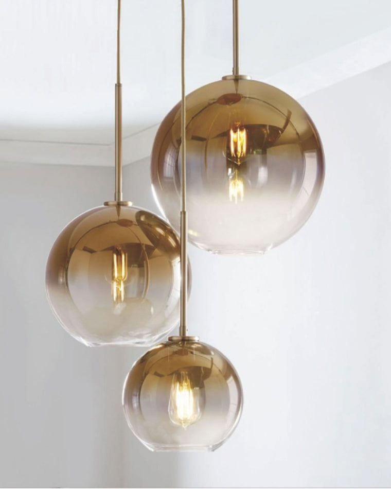 WOMO Lámpara colgante con forma de globo de cristal de colores - WM2500
