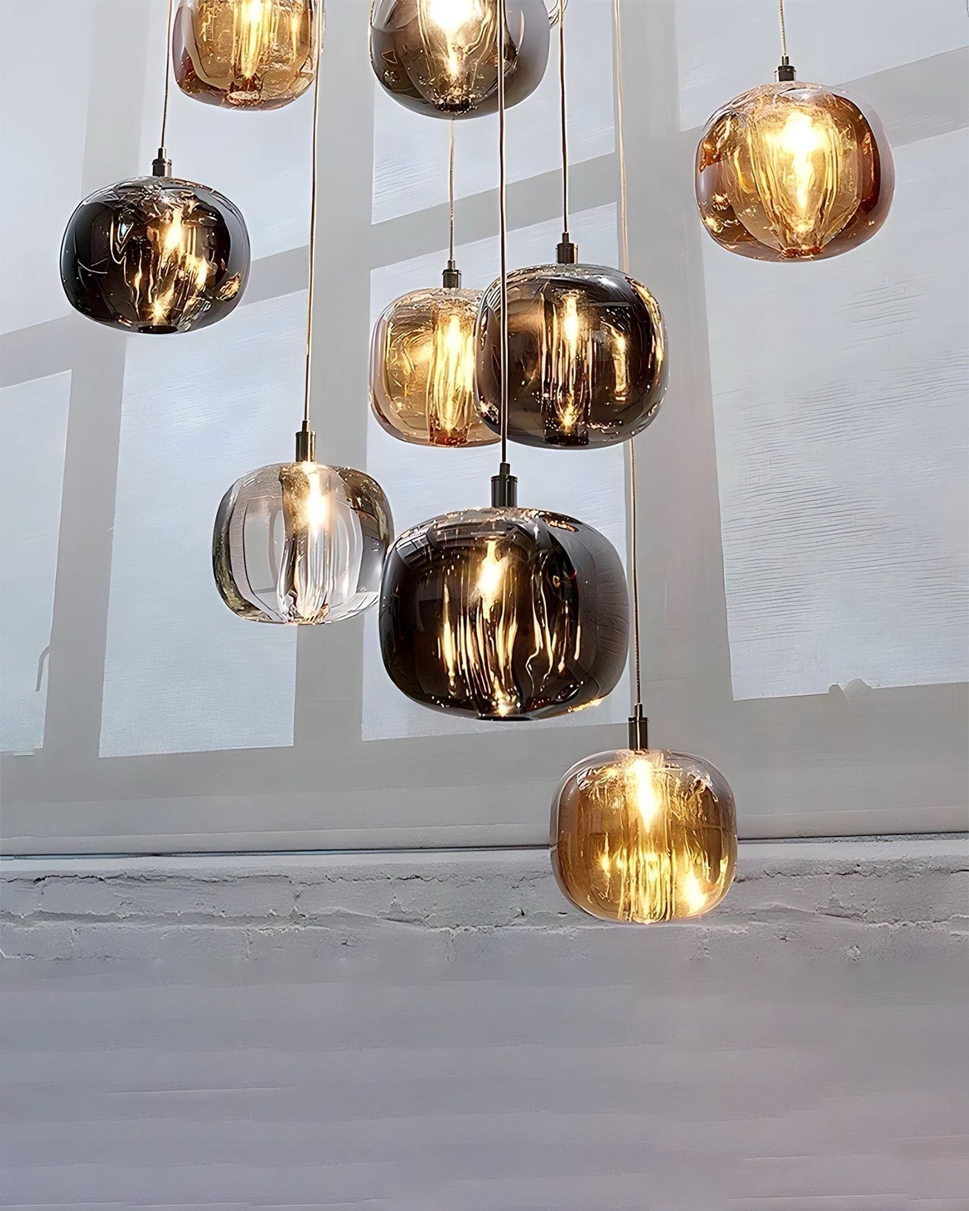 WOMO Lámpara colgante de cristal con cascada - WM2111b
