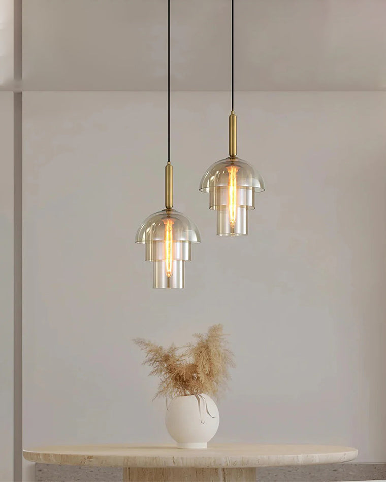 Lámpara colgante WOMO de cristal con forma de campana - WM2789