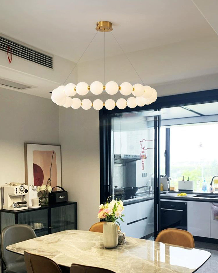 WOMO Round Pearl Necklace Pendant Lights - WM2344