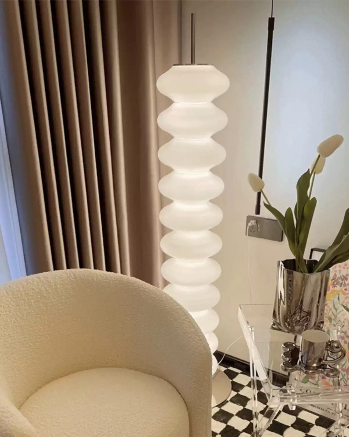 WOMO Stacked Crystal Ball Floor Lamp - WM7127