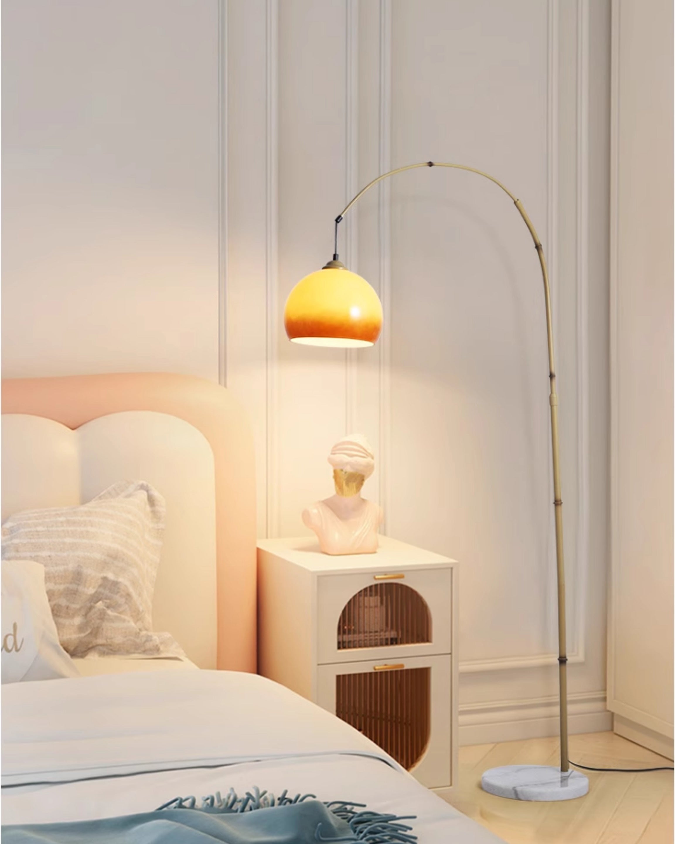 WOMO Arc Hanging Floor Lamp Bamboo - WM7133