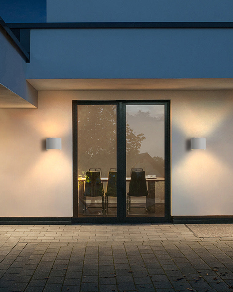 Lámpara de pared exterior WOMO con iluminación ascendente y descendente - WM9062