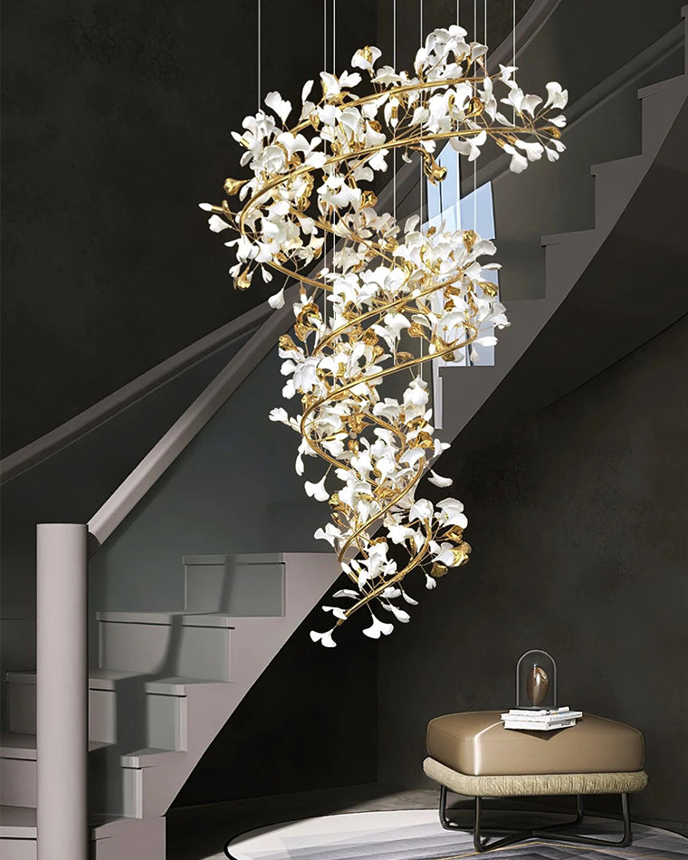 Lámpara de araña en espiral Gingko de WOMO-WM2423