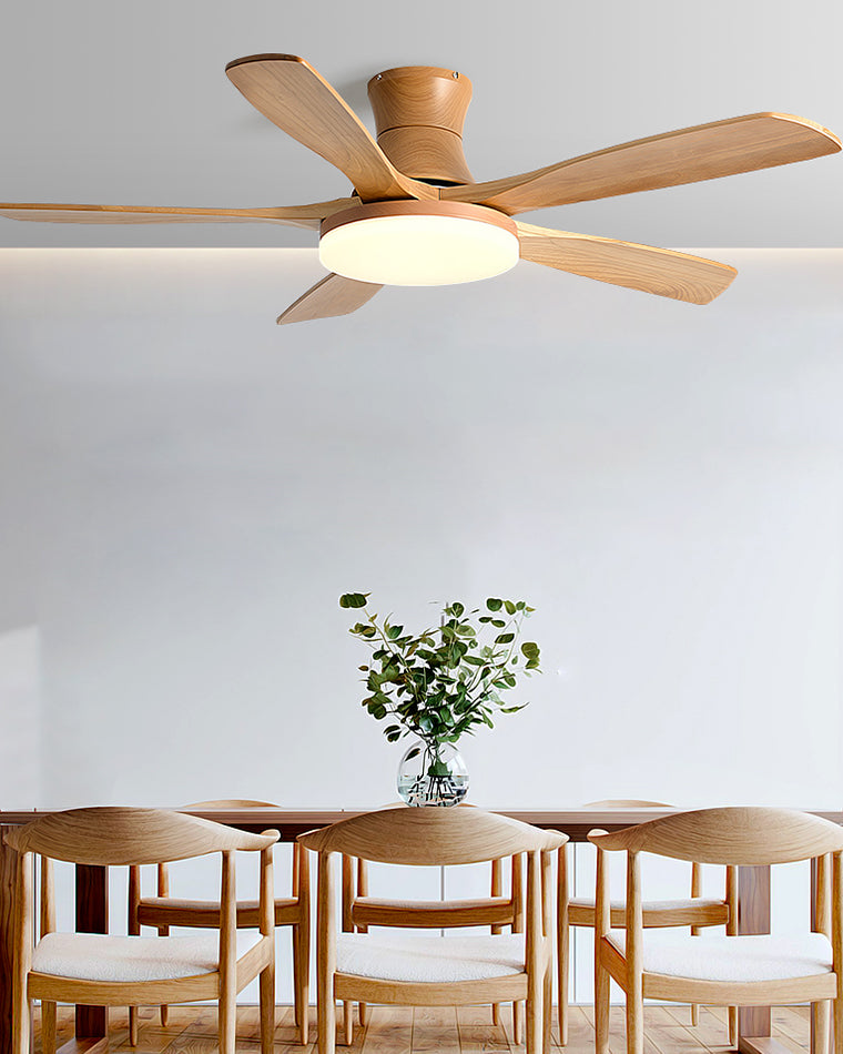 WOMO Ventiladores de techo con luz Moderna con 5 Aspas - WM5126