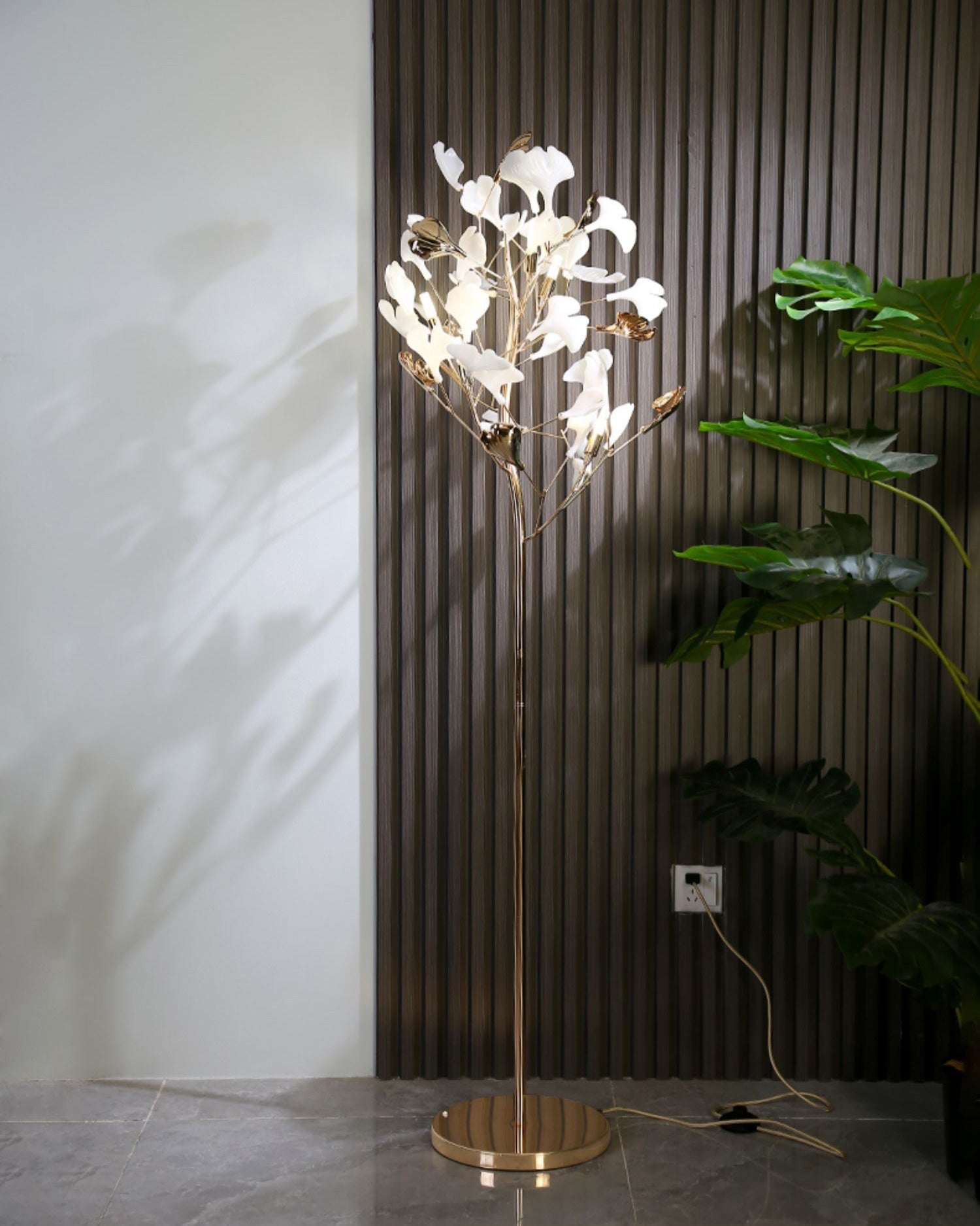 WOMO Ginkgo Tree Shaped Ceramic Floor Lamp - WM7137