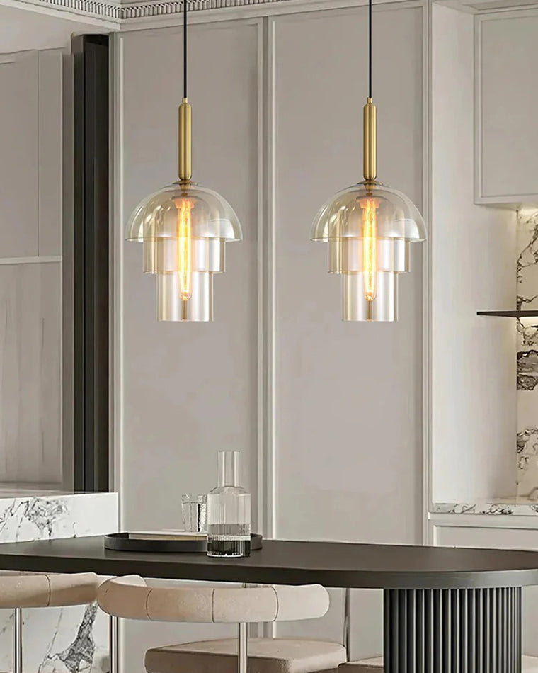 Lámpara colgante WOMO de cristal con forma de campana - WM2789