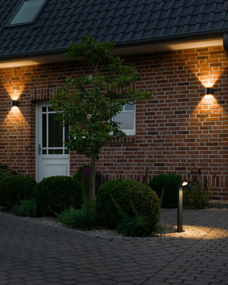Lámpara de pared exterior WOMO con iluminación ascendente y descendente - WM9062