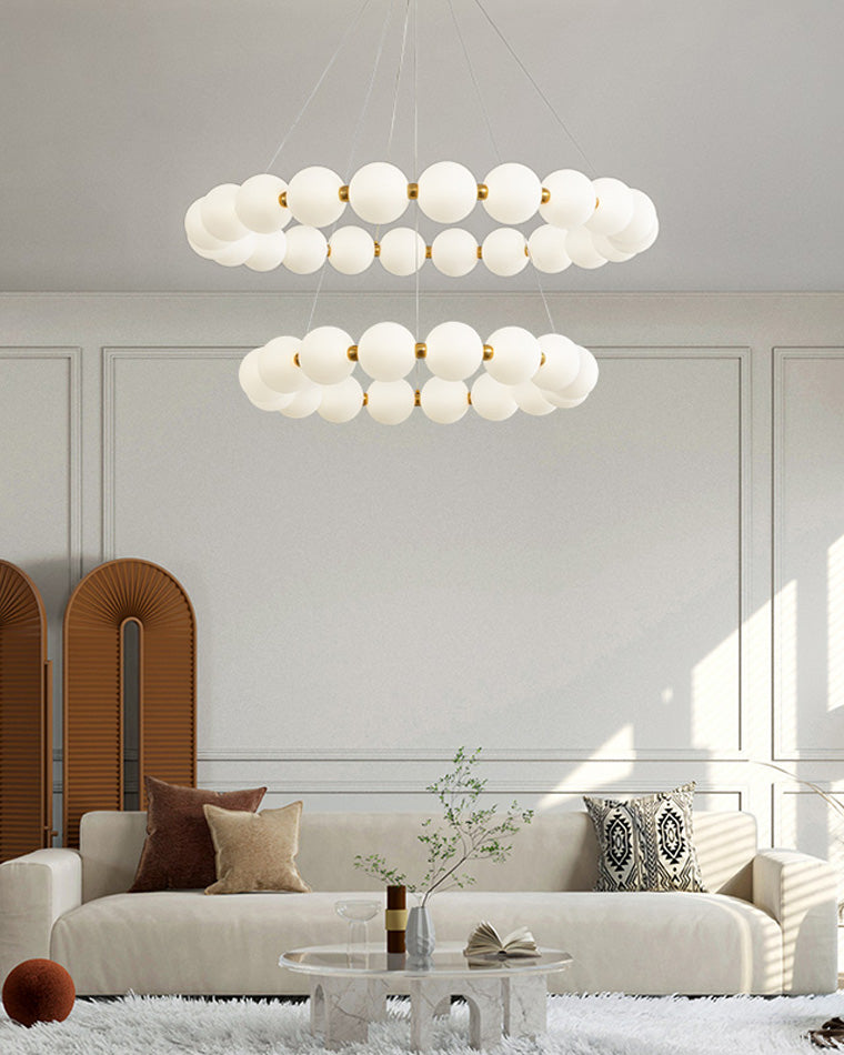 WOMO Round Pearl Necklace Pendant Lights - WM2344
