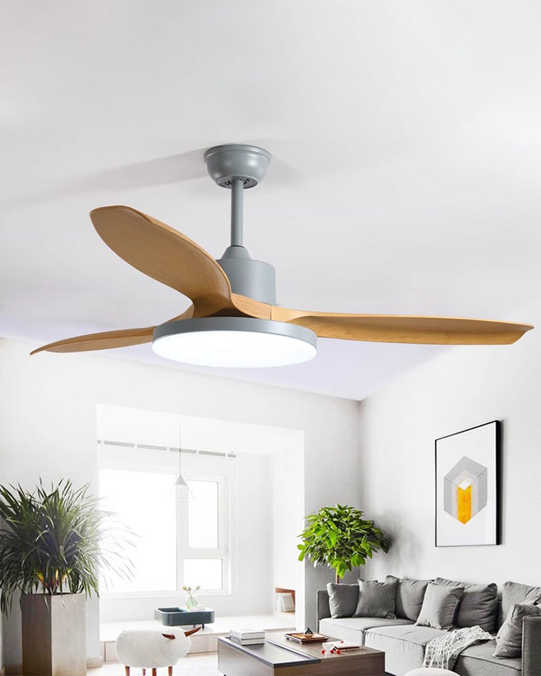 WOMO Ventiladores de techo con luz con 3 Aspas - WM5127