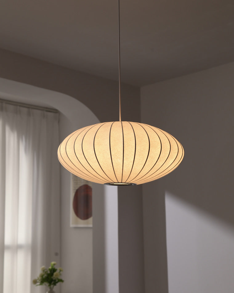Lámpara colgante WOMO con forma de platillo volador de seda - WM2534