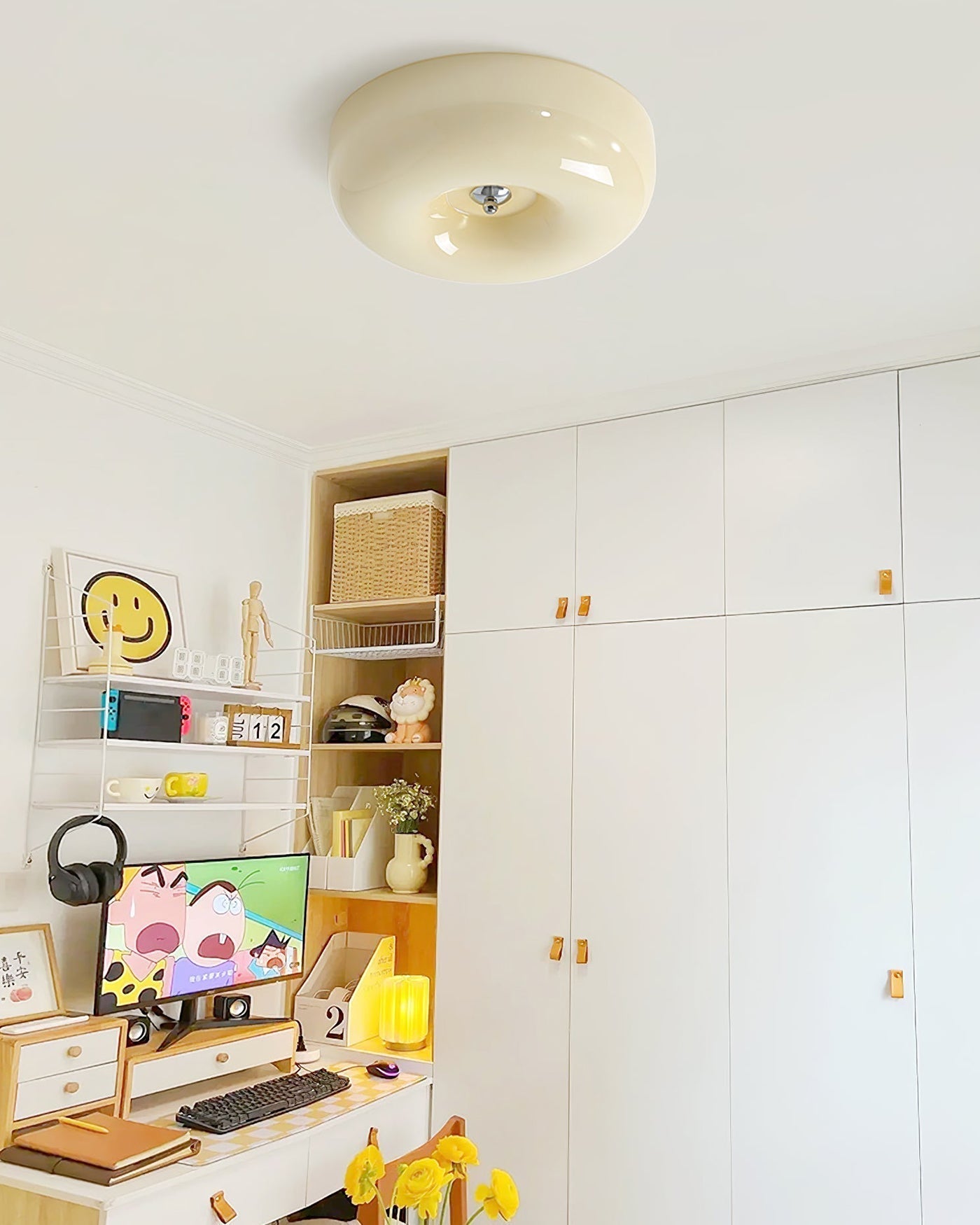 WOMO Round Milky Glass Ceiling Light - WM1134