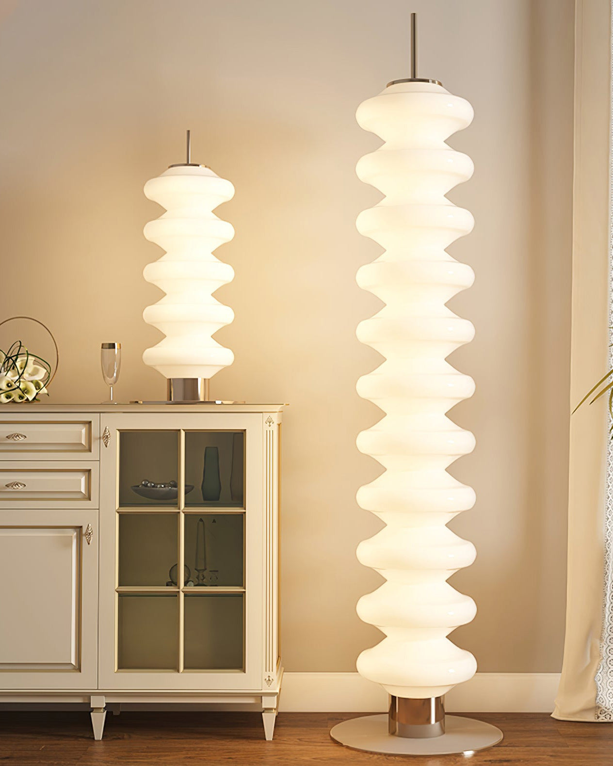 WOMO Stacked Crystal Ball Floor Lamp - WM7127