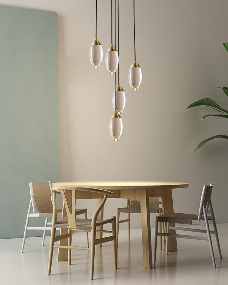 Lámpara colgante WOMO Crystal Raindrop-WM2732
