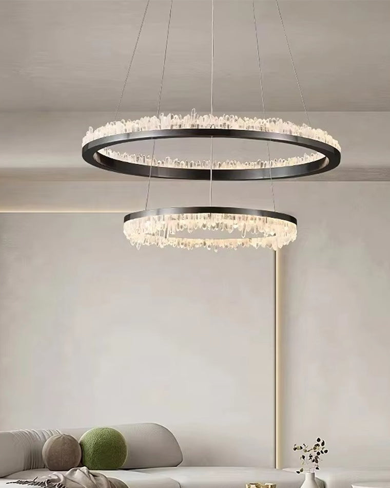 WOMO Rock Crystal LED Circular Chandelier - WM2715