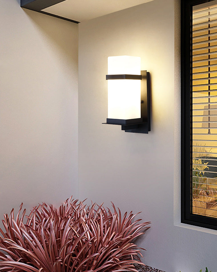 Aplique de pared exterior WOMO de cristal esmerilado - WM9202