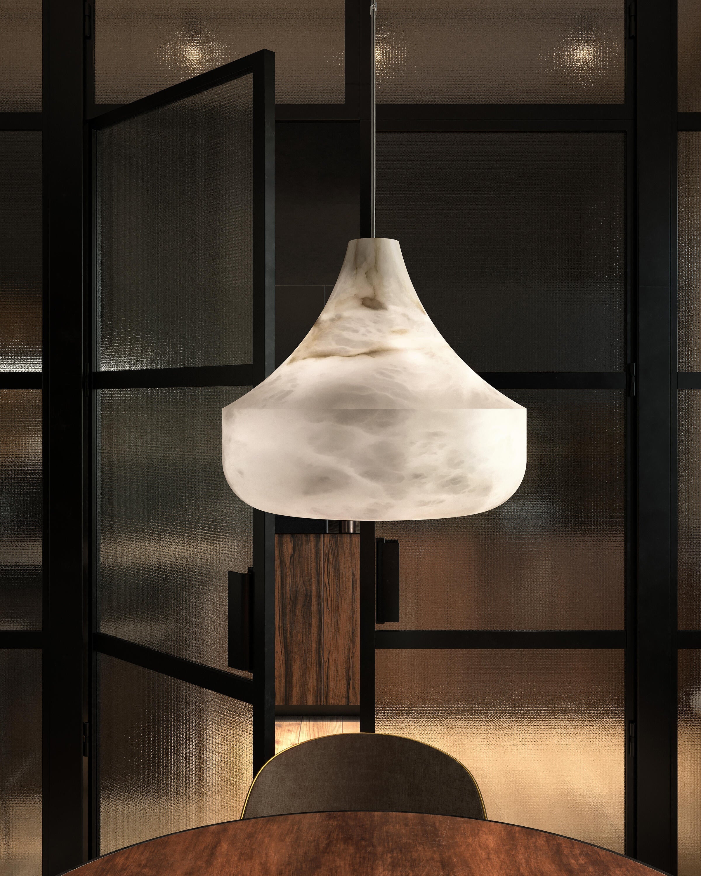 Lámpara colgante WOMO Cone Alabaster-WM2905