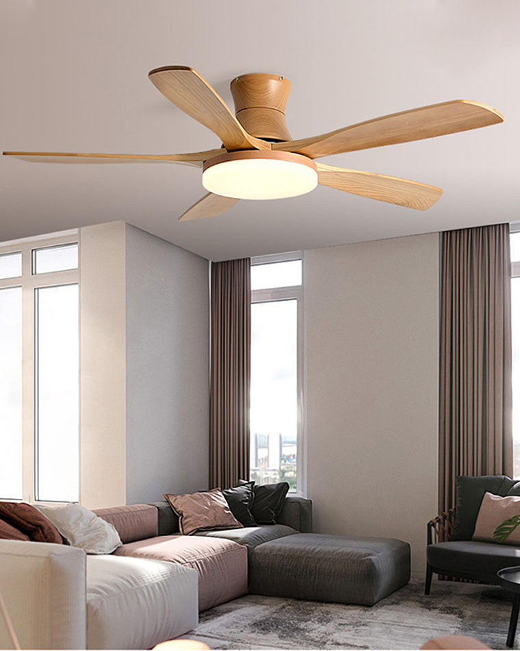 WOMO Ventiladores de techo con luz Moderna con 5 Aspas - WM5126