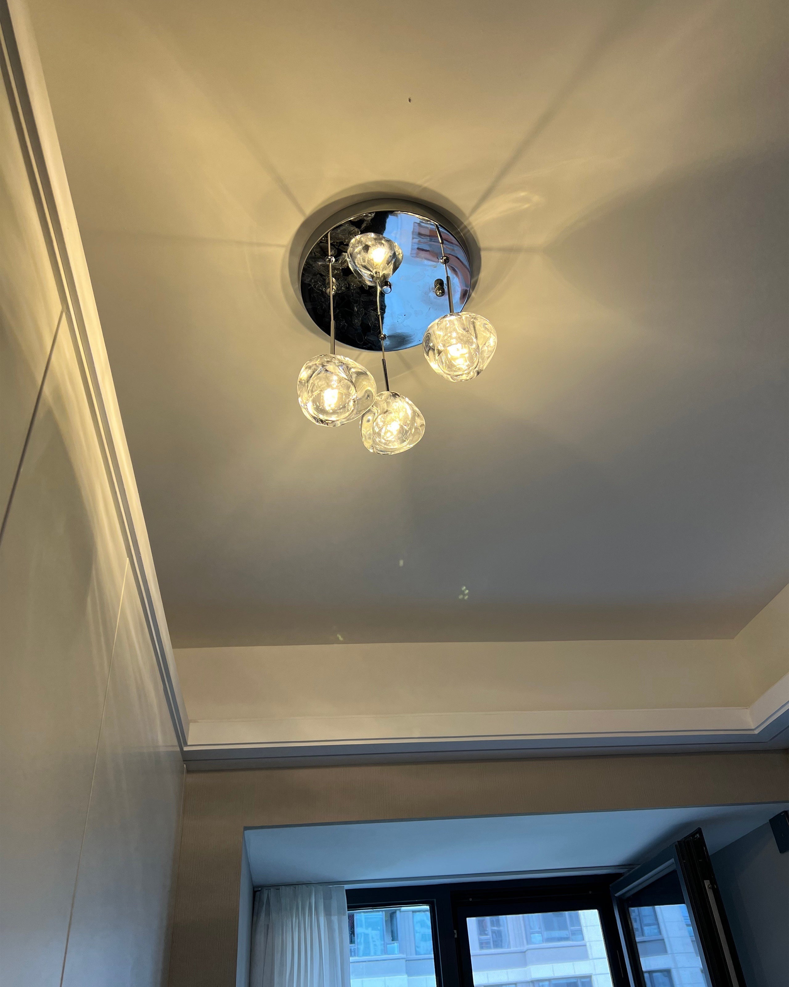 WOMO Lámpara colgante de cristal con cascada - WM2111b