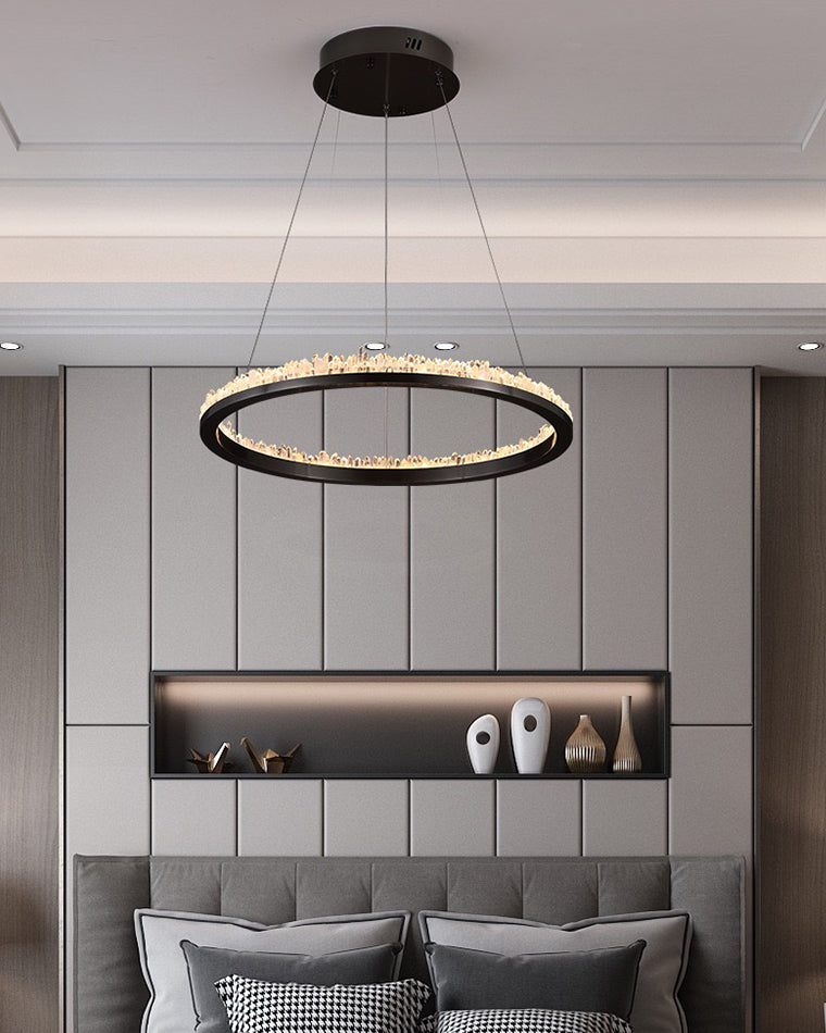 WOMO Rock Crystal LED Circular Chandelier - WM2715