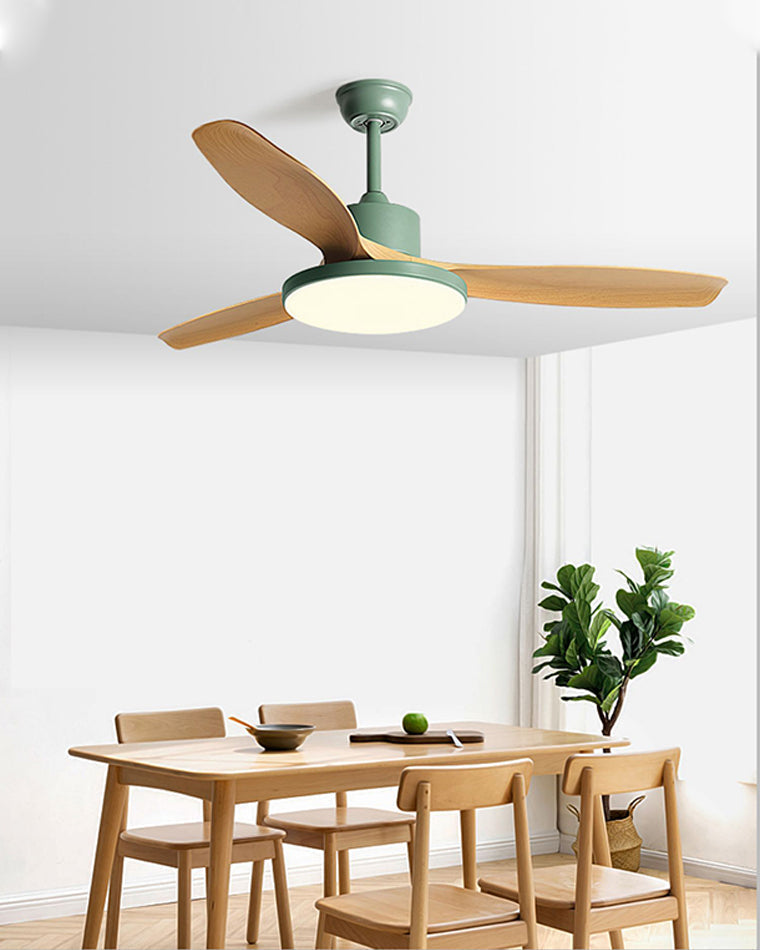 WOMO Ventiladores de techo con luz con 3 Aspas - WM5127