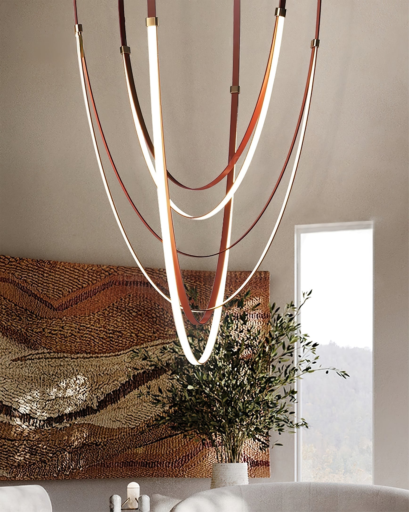 WOMO Leather Ribbon Chandelier - WM2908