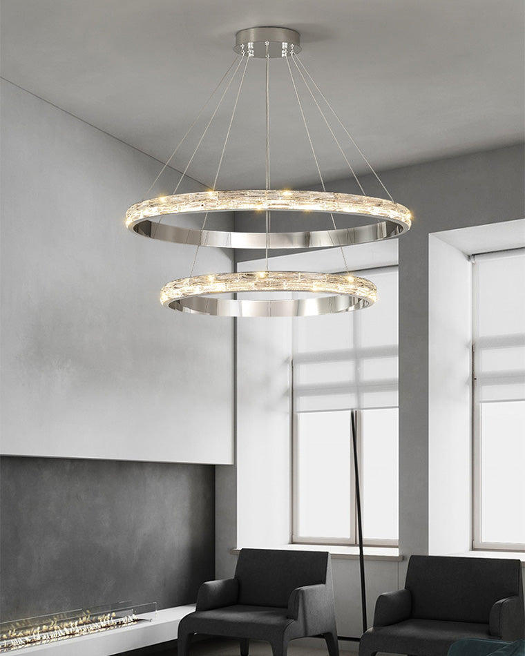 WOMO Lámparas Colgantes LED de Cristal Circular Escalonado - WM2491b