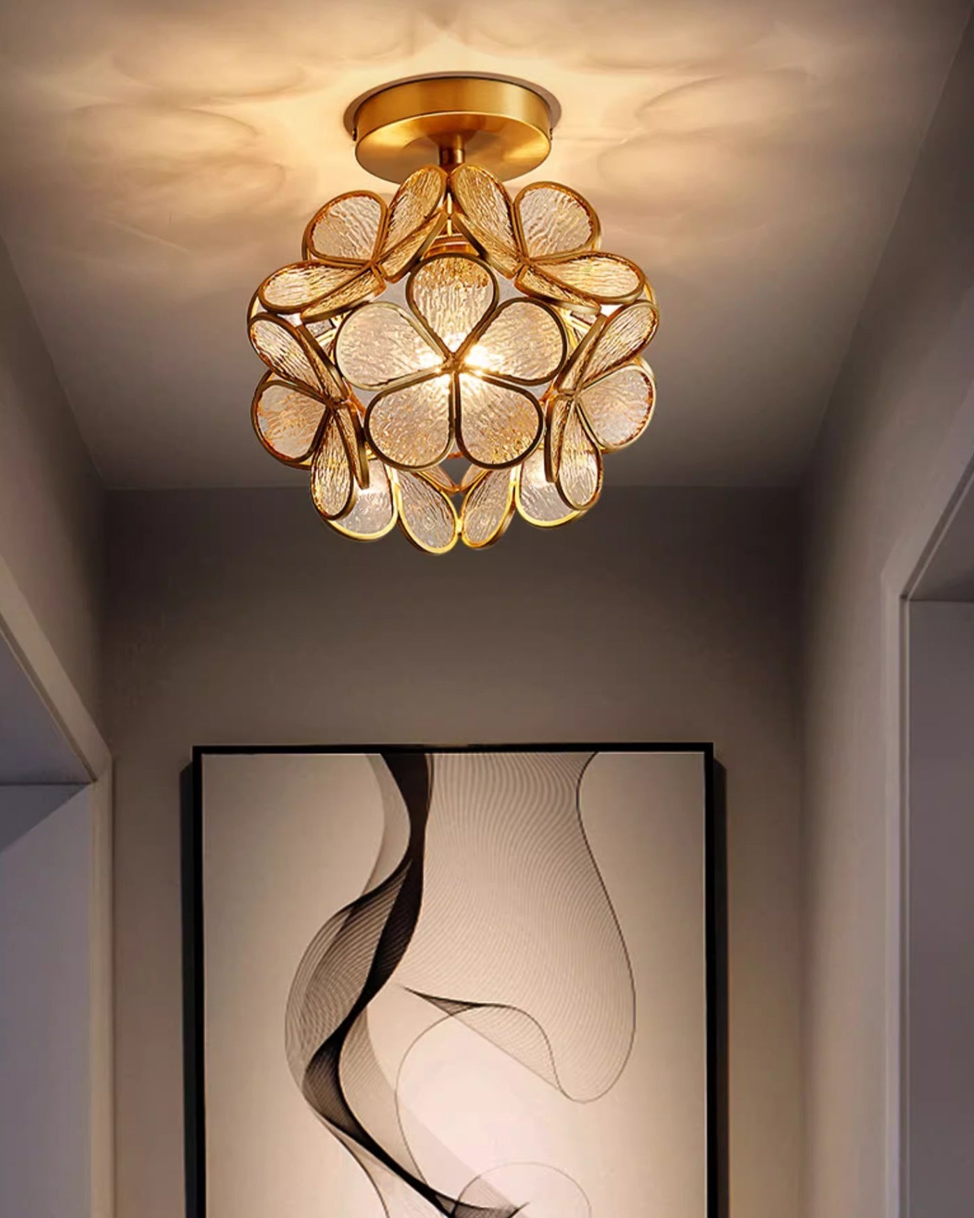 WOMO Tiffany Floral Ceiling Lamp-WM1128