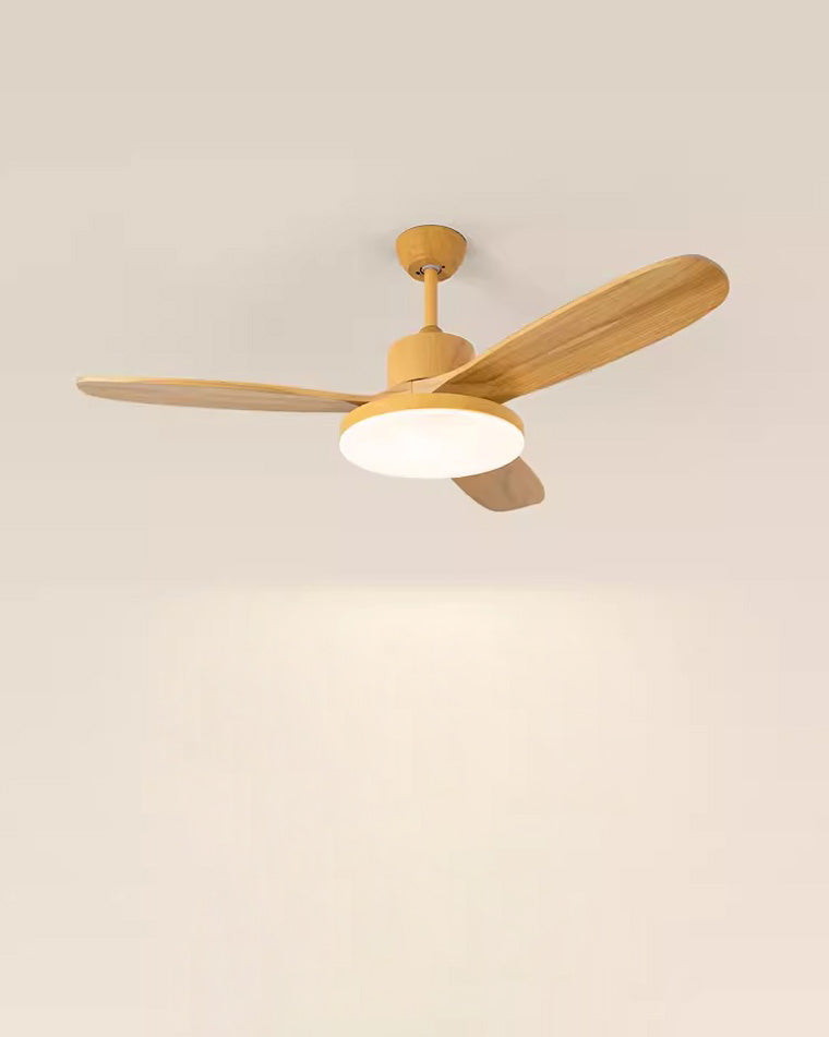 WOMO Ventiladores de techo con luz con 3 Aspas de Madera - WM5090