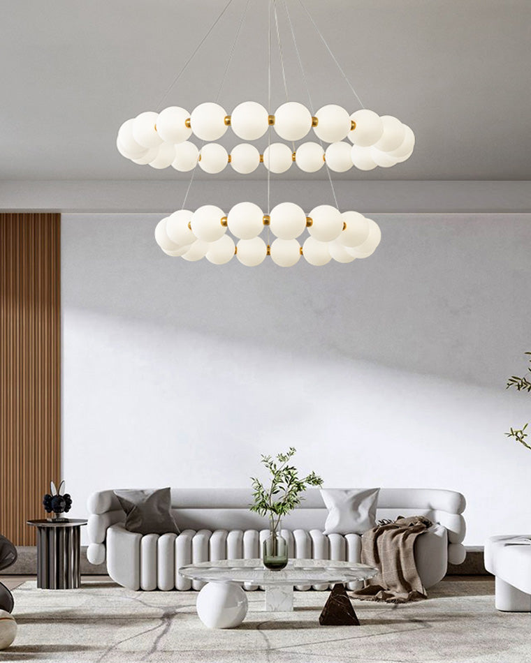 WOMO Round Pearl Necklace Pendant Lights - WM2344