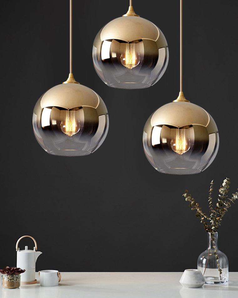 WOMO Lámpara colgante con forma de globo de cristal de colores - WM2500