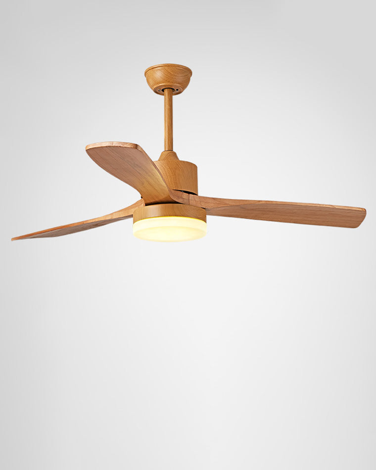 WOMO Ventiladores de techo con luz con 3 Aspas de Madera - WM5068
