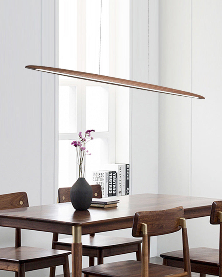 Lámpara colgante lineal LED de madera WOMO-WM2523