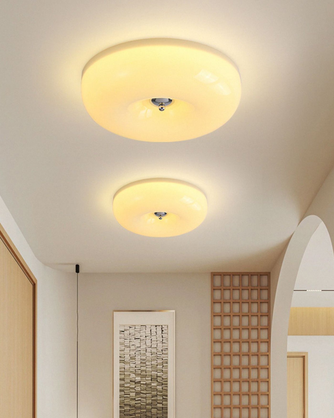 WOMO Round Milky Glass Ceiling Light - WM1134