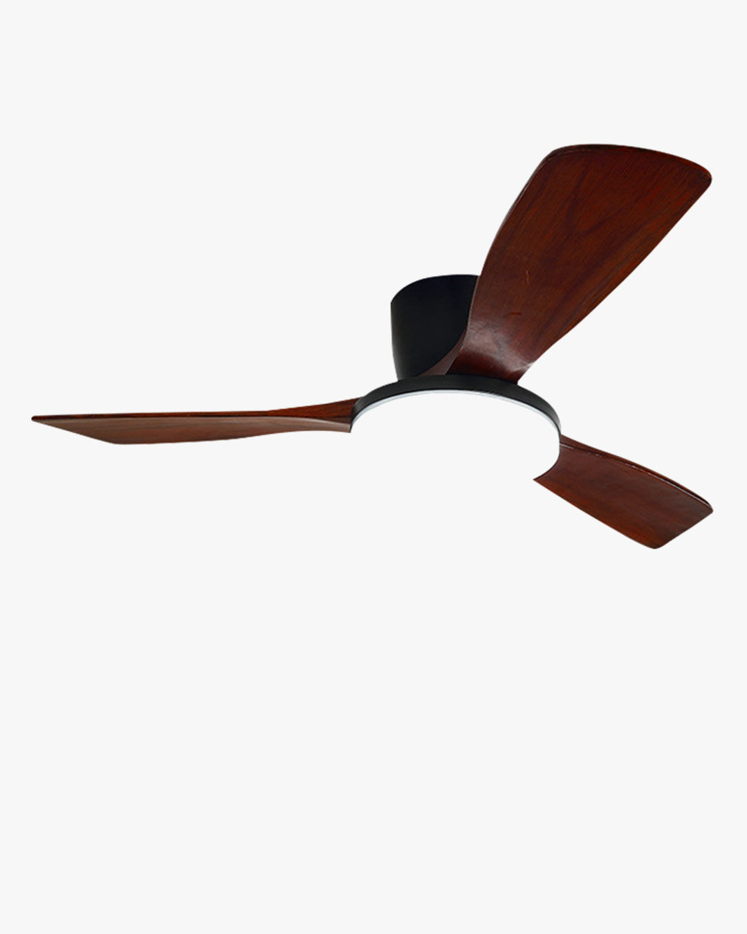 WOMO Ventiladores de techo con luz con 3 Aspas de Madera, Perfil Bajo - WM5058