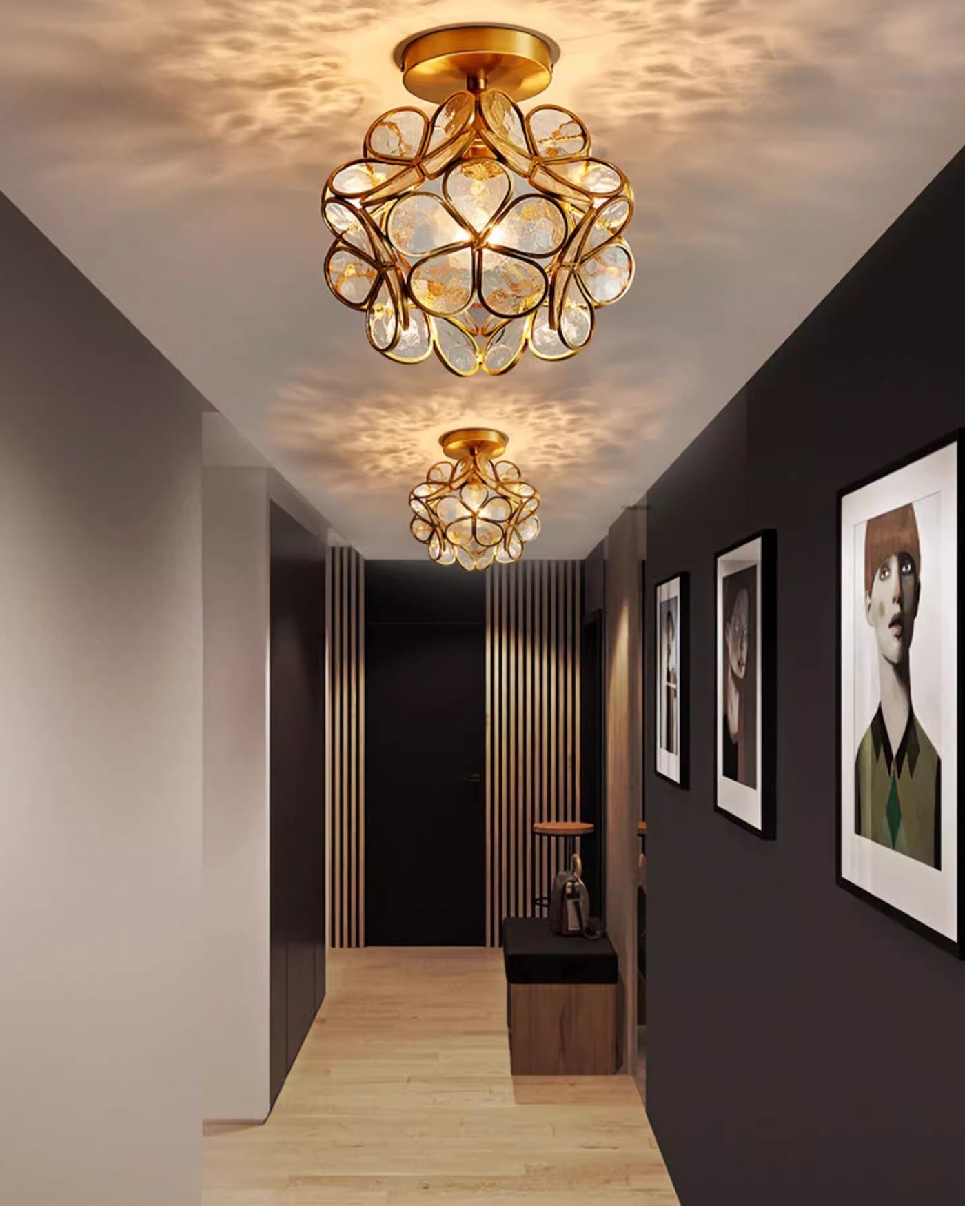 WOMO Tiffany Floral Ceiling Lamp-WM1128