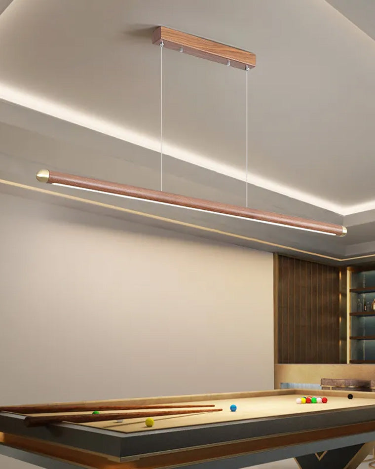 Lámpara colgante lineal LED WOMO color nogal - WM2520