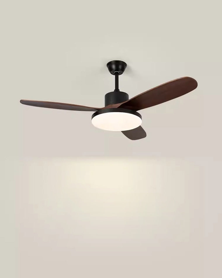 WOMO Ventiladores de techo con luz con 3 Aspas de Madera - WM5090