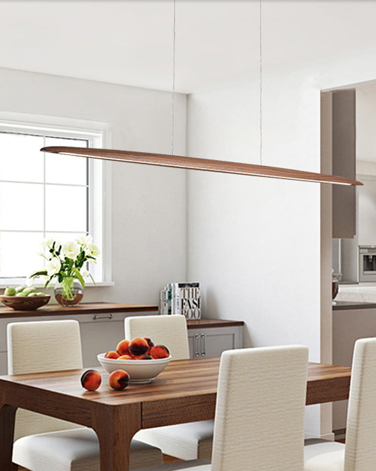 Lámpara colgante lineal LED de madera WOMO-WM2523
