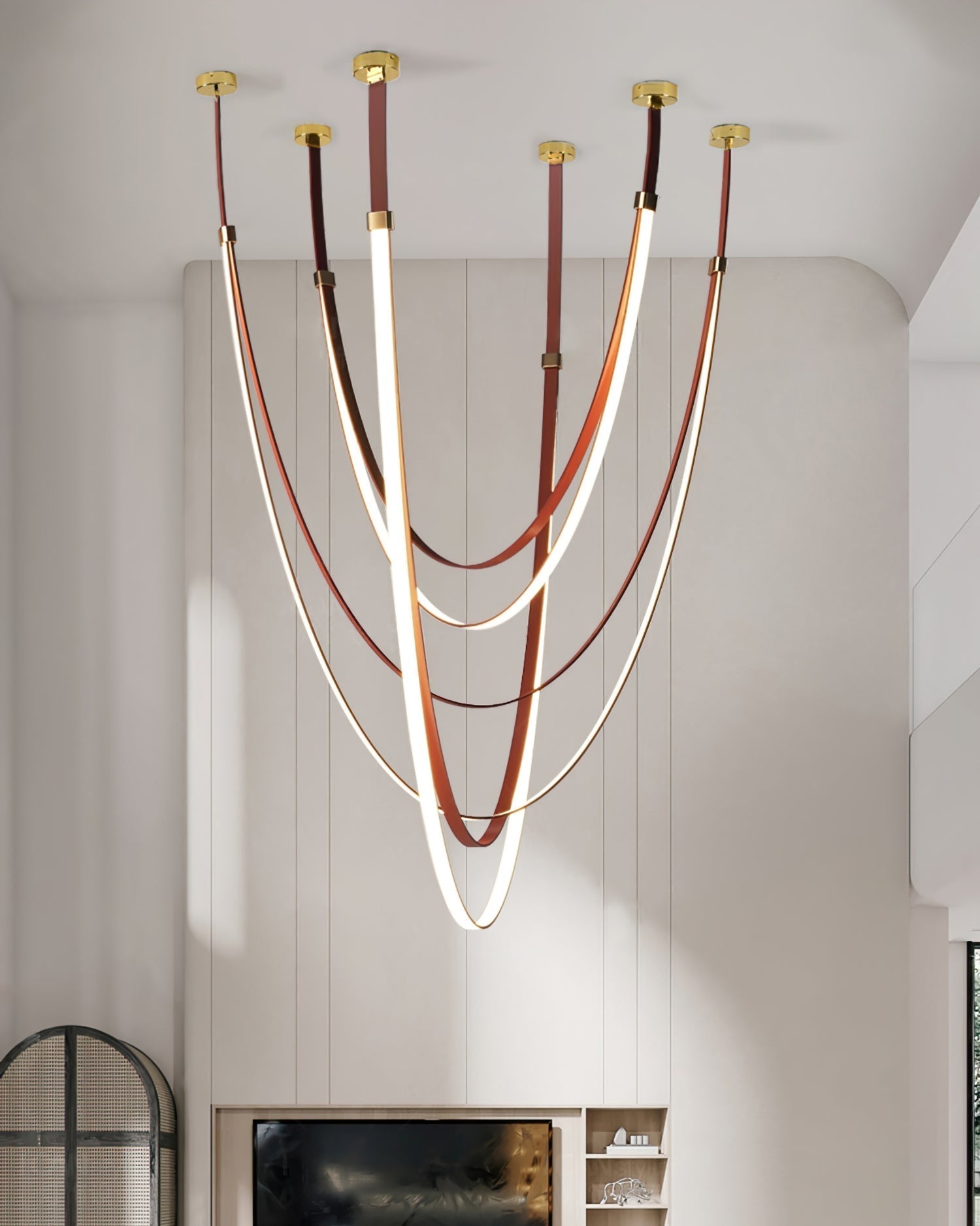 WOMO Leather Ribbon Chandelier - WM2908