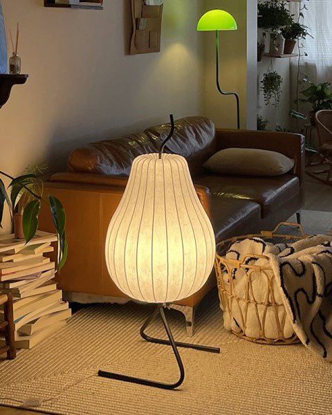 WOMO Pear Shaped Silk Floor Lamp - WM7126