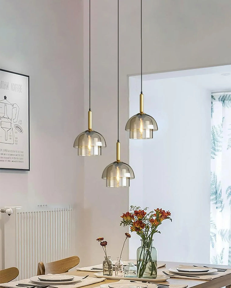 Lámpara colgante WOMO de cristal con forma de campana - WM2789