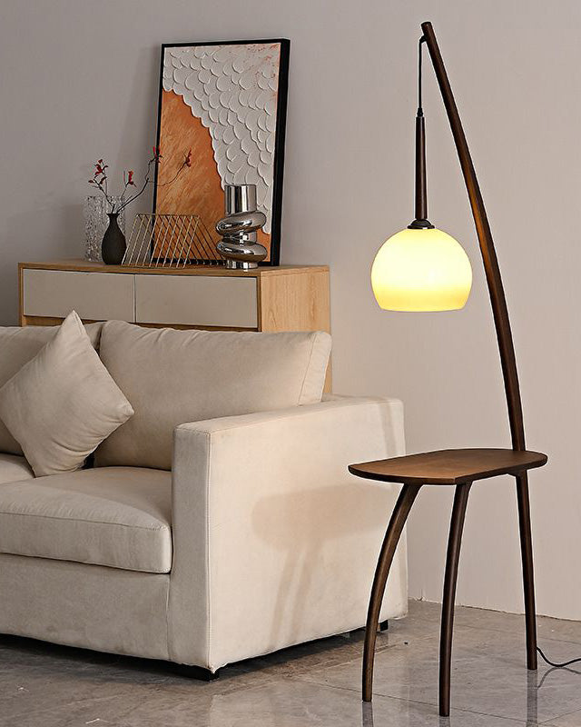 WOMO Wooden Hanging Floor Lamp with Table - WM7130