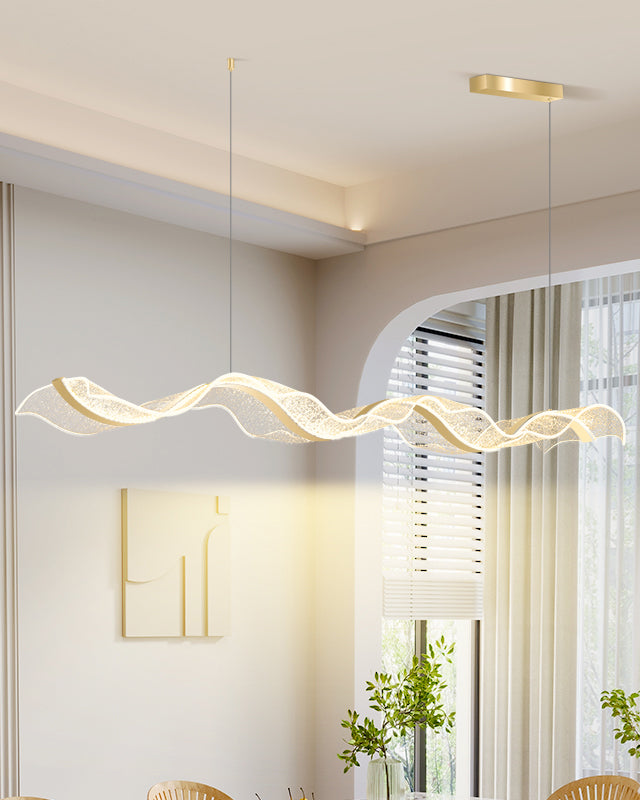 Lámpara de araña acrílica WOMO Wave Ribbon-WM2596