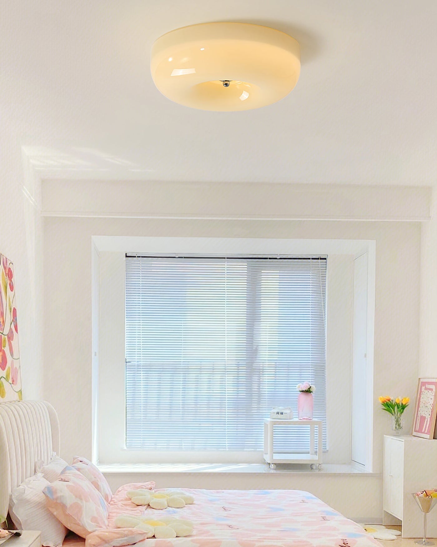 WOMO Round Milky Glass Ceiling Light - WM1134