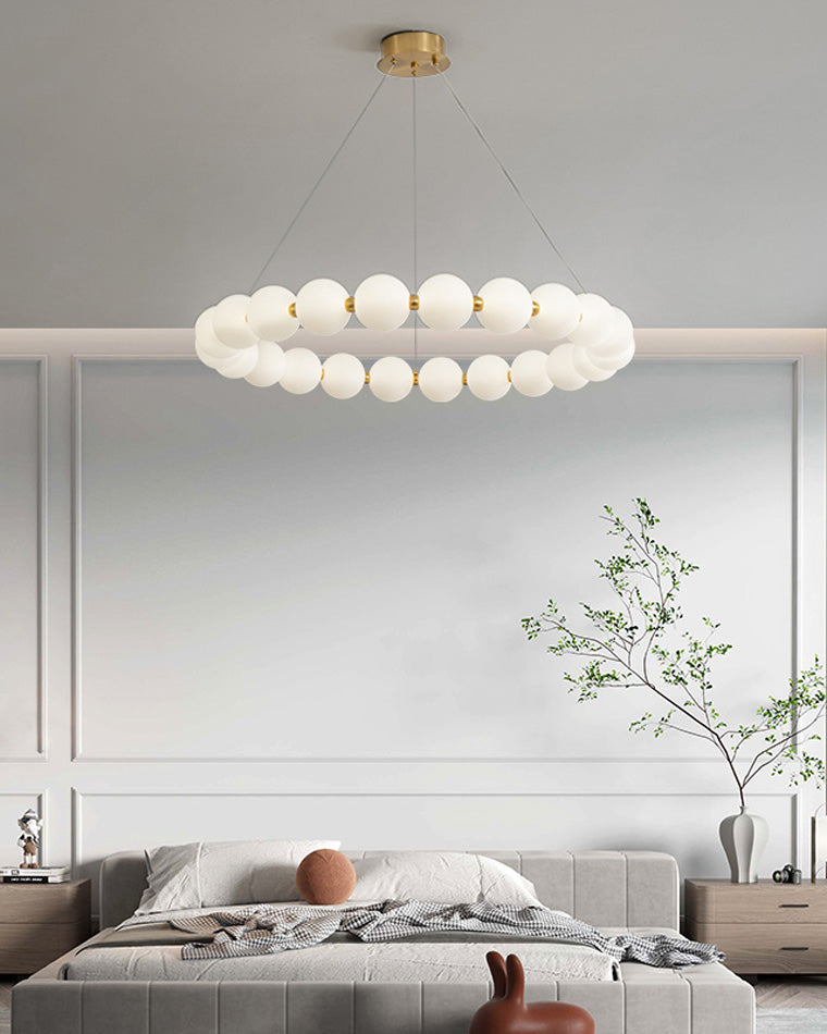 WOMO Round Pearl Necklace Pendant Lights - WM2344
