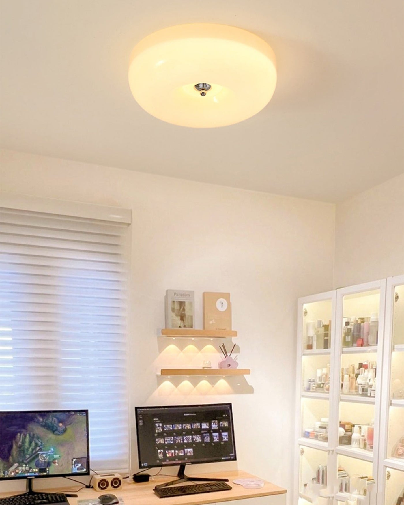 WOMO Round Milky Glass Ceiling Light - WM1134