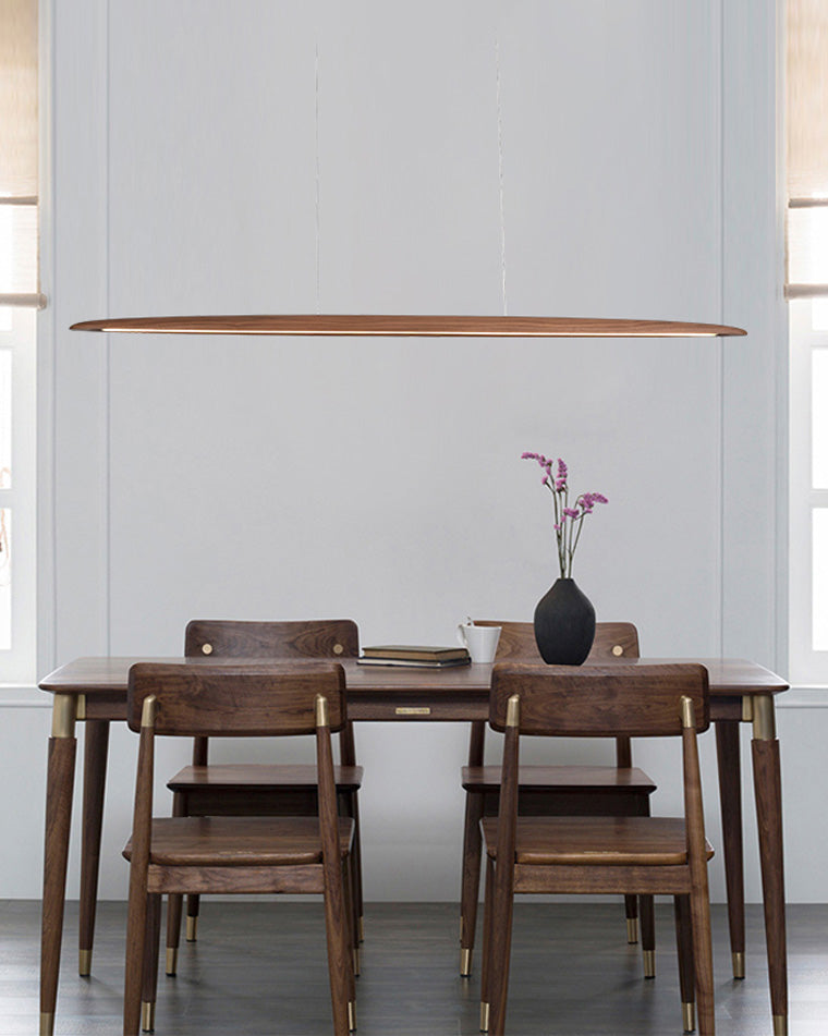 Lámpara colgante lineal LED de madera WOMO-WM2523