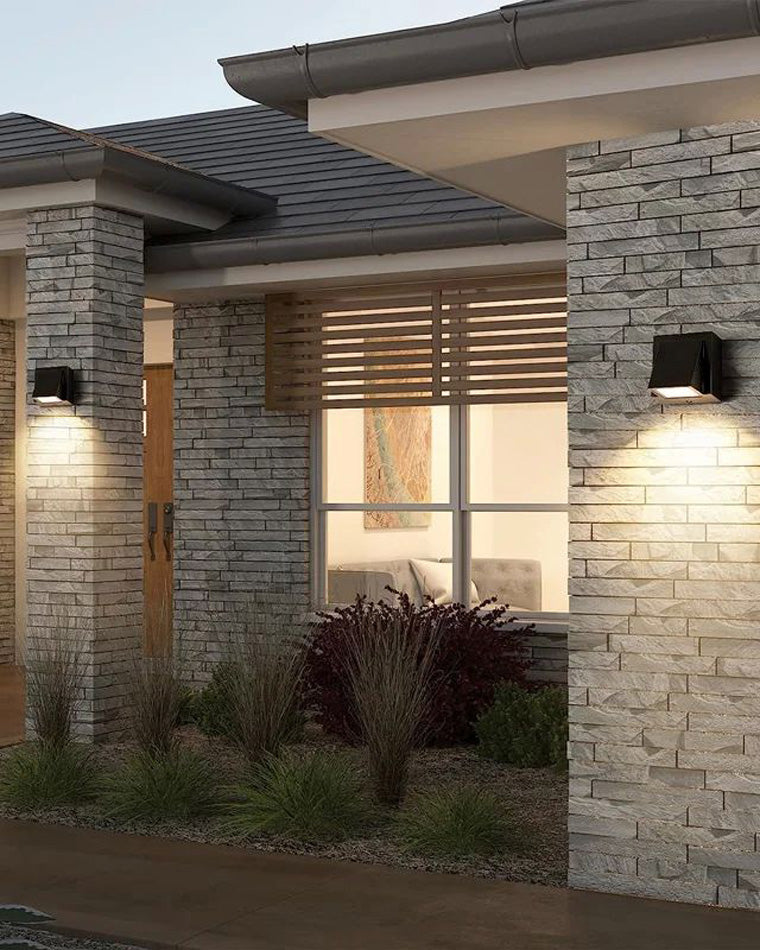 Lámpara de pared exterior WOMO con iluminación ascendente y descendente - WM9190