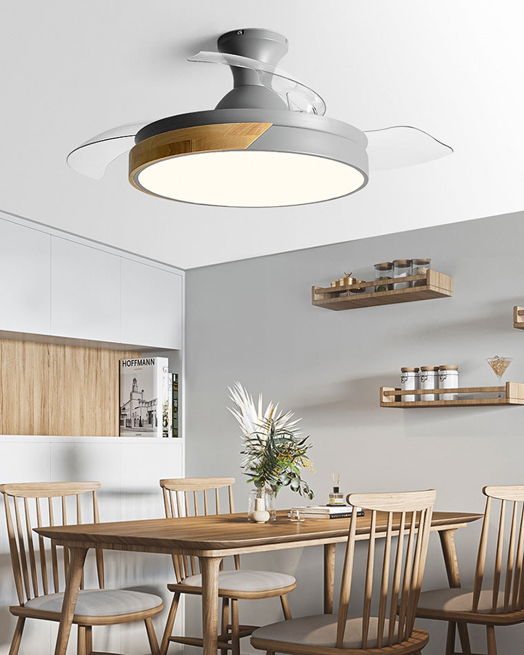WOMO Ceiling Fans with Scandinavian Low Profile Light - WM5077